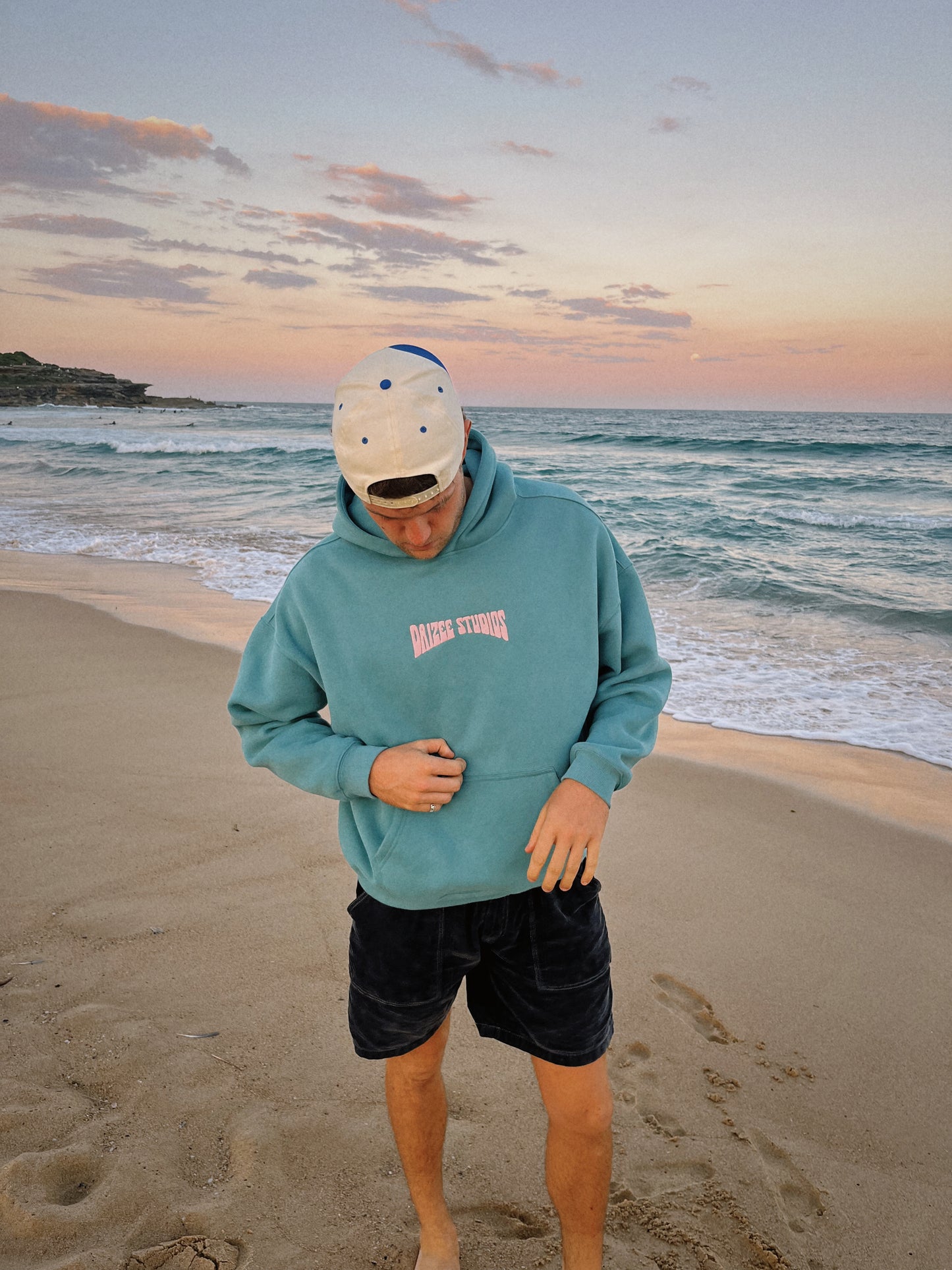SURF FLEECE HOODIE SEAFOAM