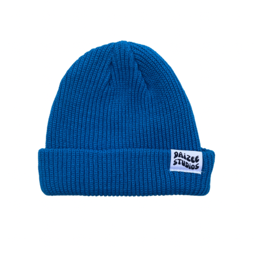 Blue fisherman beanie sales