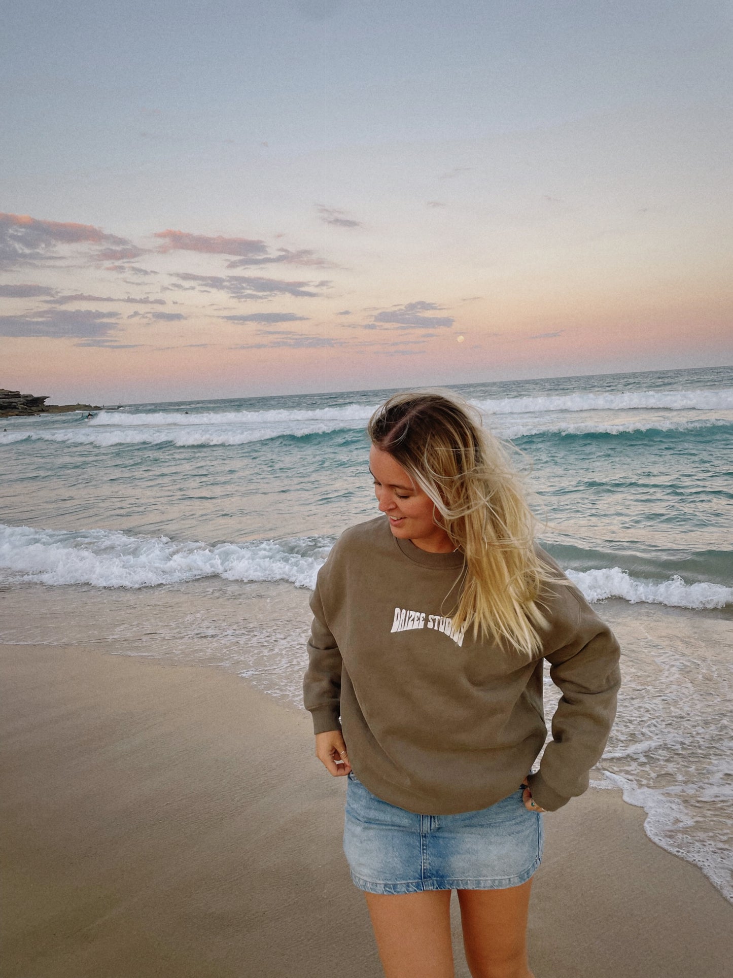 SURF FLEECE SWEATSHIRT COFFEE