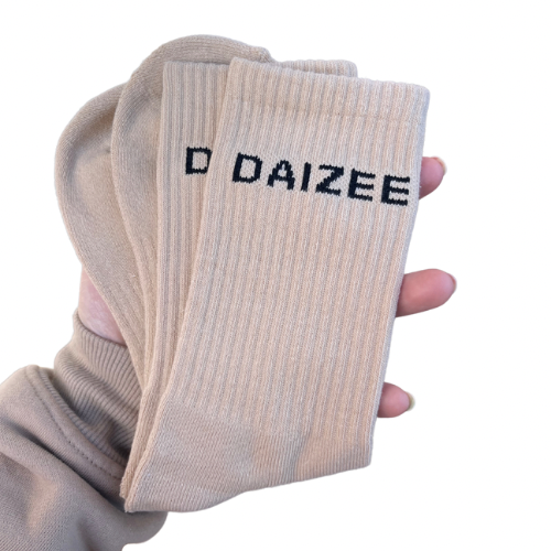 DAIZEE CREW SOCKS BEIGE